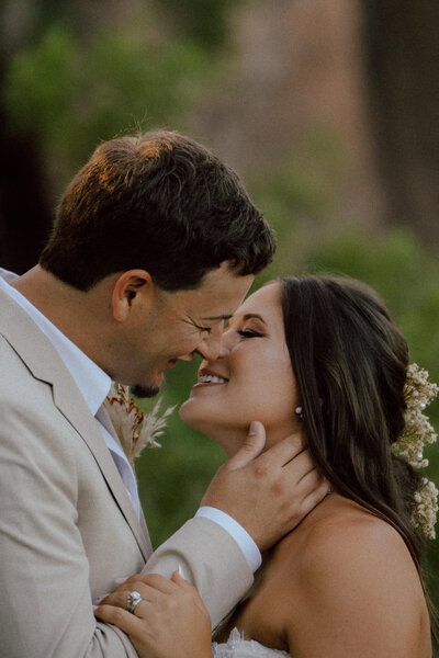 bride and groom dancing together at their wedding reception in Oklahoma