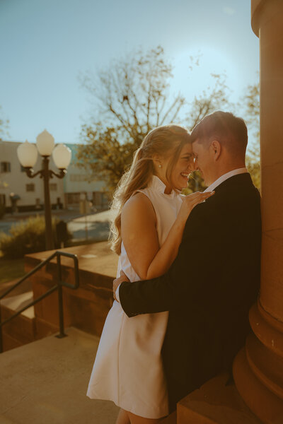 Romantic elopement session in downtown Anson, Tx