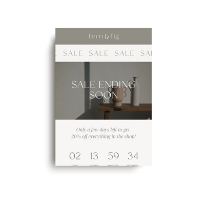 Sale Flodesk email template