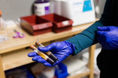 Vial of blood from lab draw