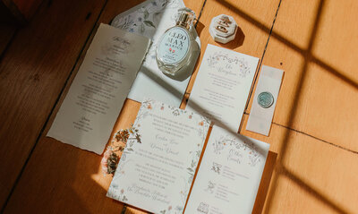 Romantic, whimsical wedding invitation