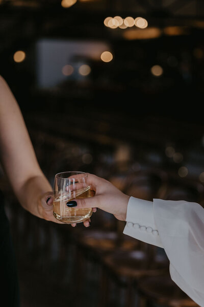 wine glass at wedding