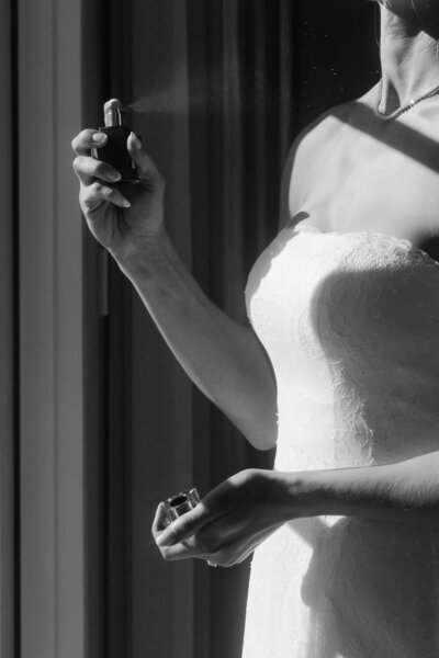 Bride posing in amangiri canyons in utah