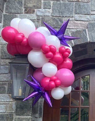 hot pink balloon number kids birthday