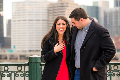 surprise marriage proposal engagement happy couple