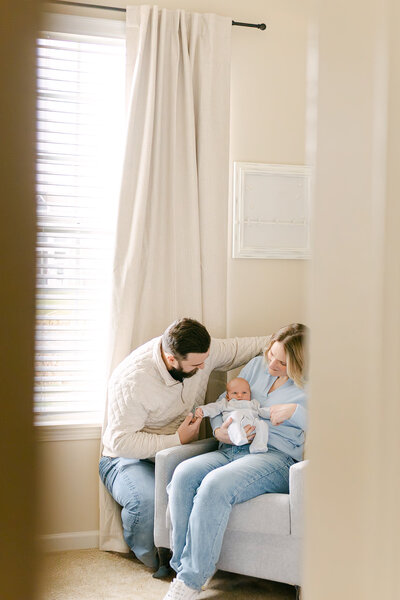 brother sister lifestyle newborn family session in home dayton ohio