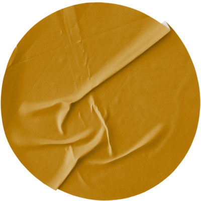wrinkled gold colored circle sticker