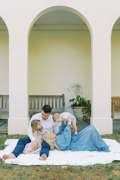 parents playing with their kids