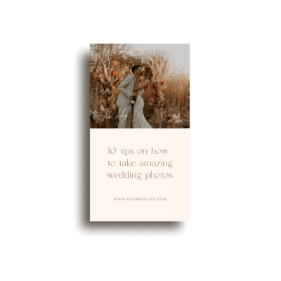 Boho Instagram story template for photographer