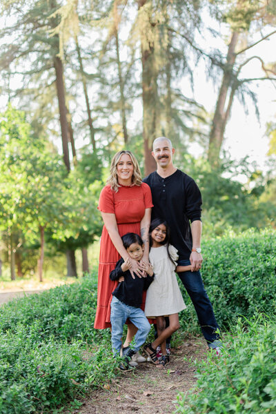 parents smile with kids 