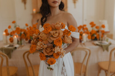 Floral arrangement from Raleigh wedding