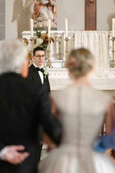 Fall Wedding Ceremony in Chapel