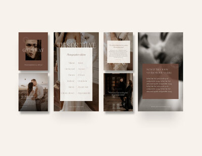 Instagram templates voor bruiloftfotografen
