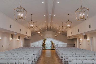 Ceremony Space with floral arch