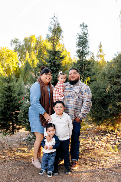 family having fun during family photo session in santa clarita
