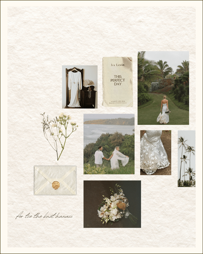 Tie the knot hawaii mood board graphic by Hawaii based web designer Studio Chan