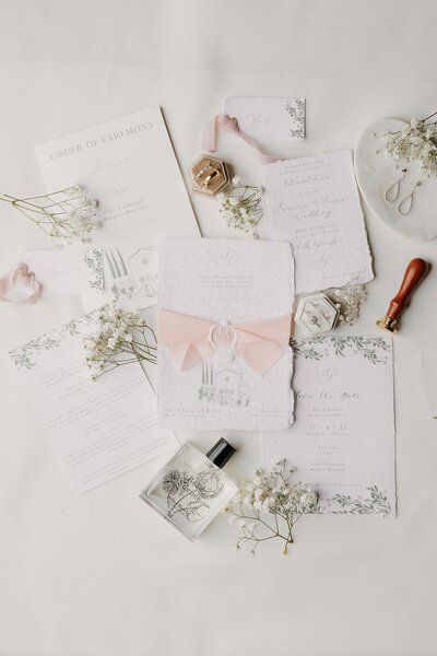 Italian Wedding, Luxury Wedding invitations, Bespoke Wedding invitations, Olive wedding