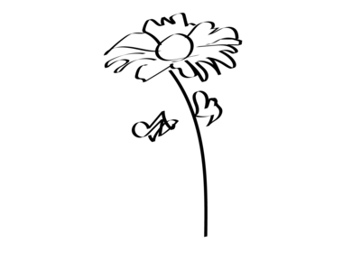 illustration of one flower