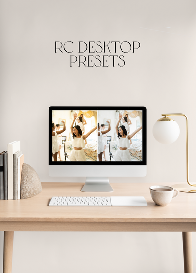 presets for photographers computer on table