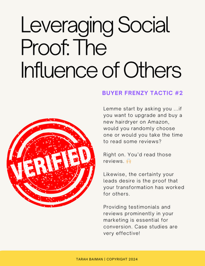 Tactic #2 - Social Proof