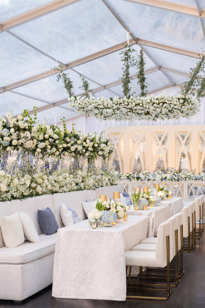 All White Floral Tented Wedding Jackson Southard Events