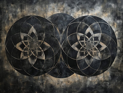 Sacred geometry pattern representing cosmic timing and personal alignment with universal rhythms