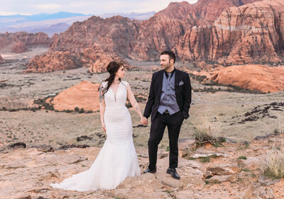Wedding ceremony in the scenic Arizona desert