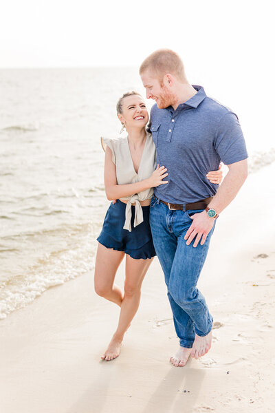 southern Mississippi Gulf Coast Wedding Engagement Sunny Light and Airy Bright