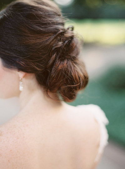 wedding photo of a bride at Arlington Hall wedding venue in Dallas Texas