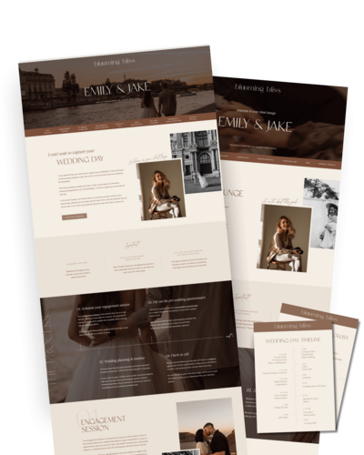 Showit Client Lounge templates for photographers
