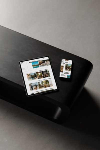 Website ontwerp voor Studio Baybee op ipad en telefoon