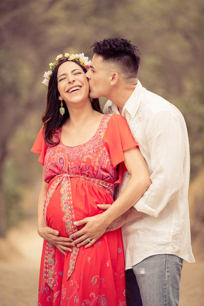 Sweet moment at this Maternity Session in San Diego.