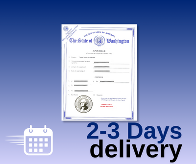 Apostille certificate with time line