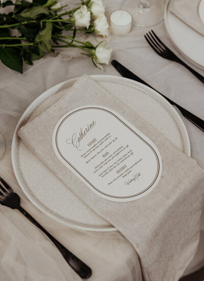 Pastel green theme for audio guest bok place mat signage by State of Elliott