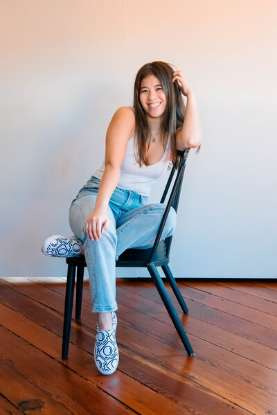 A photograph of Lauren Busman, owner of Imagination's Eye Photography