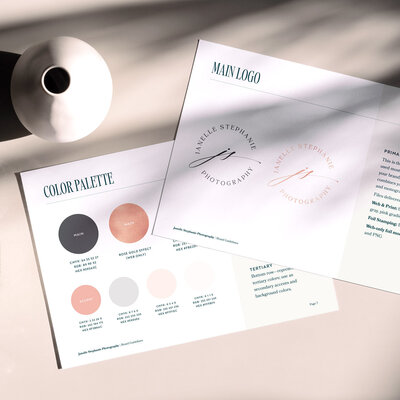 brand strategy, logo designs, and color palettes for photographer