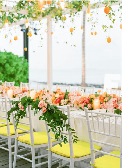 Maldives Wedding Floral Tablescape