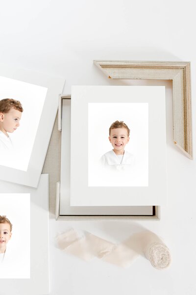 A framed matted heirloom portrait taken by Jessica Green Photography