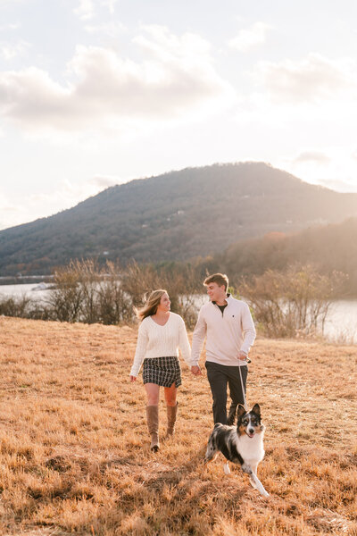 Family laughing together on a mountain in Tennessee