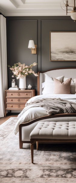 Bedroom interior design by TaLo Interiors in Folsom, Ca