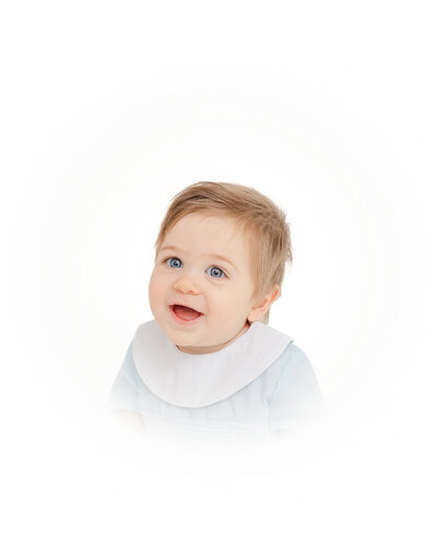 baby boy laughing during heirloom session in Arlington, VA