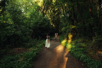 Girl steps out of a vintage frame.