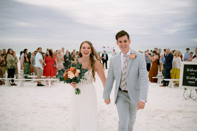 Bride and groom after I do's