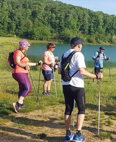 Marche Nordique balade lac de la Balerme Verfeil Membre actif Athlétic Club Verfeillois