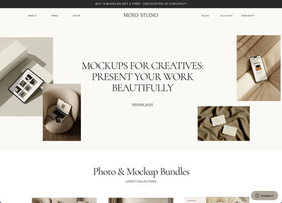 mockups and stock images for photographers and creatives