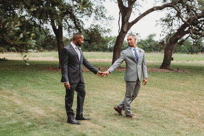 Eloped couple walking
