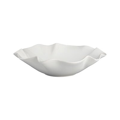 Ruffled White Serving Bowl from Crate and Barrel