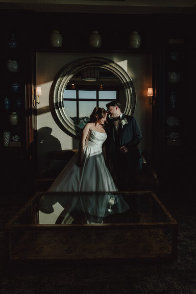 Bride and groom before wedding at Clarks Landing in New Jersey photography by Ever After by Evelyn