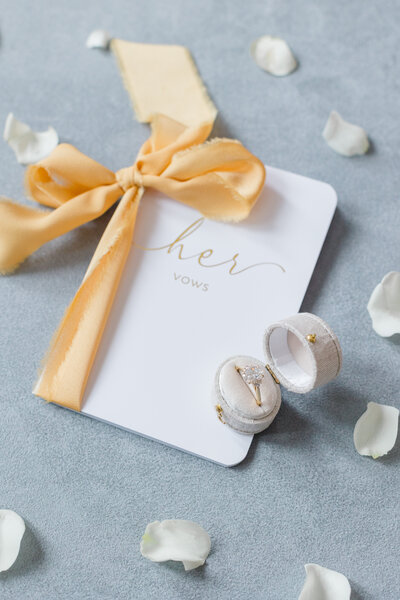 vow book wedding detail photo