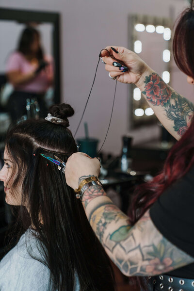 Hair extensions, Rhode Island, Invisible bead extensions, IBE, Hand tied extension, Luxury hair, Seamless, Custom color hair, Hair extension specialist, Best hair extension, Hair extension maintenance, Natural looking extensions, Hidden bead extensions, Sew in hair extensions, K tips hair extensions, Keratin bond hair extensions, Keratin individual bonds hair extensions, Brazilian blowout, Conditioning treatment, Hair Botox, Keratin hair treatment, Balayage, Lived in color, Balayage experts, Dimensional brunette, Gray blending, Blowout and style, Specialty color, Baby lights, Foil highlights, Blonding